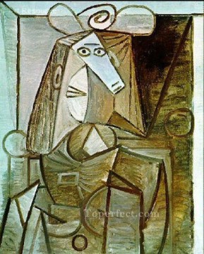 Pablo Picasso Painting - Mujer sentada 1938 cubista Pablo Picasso